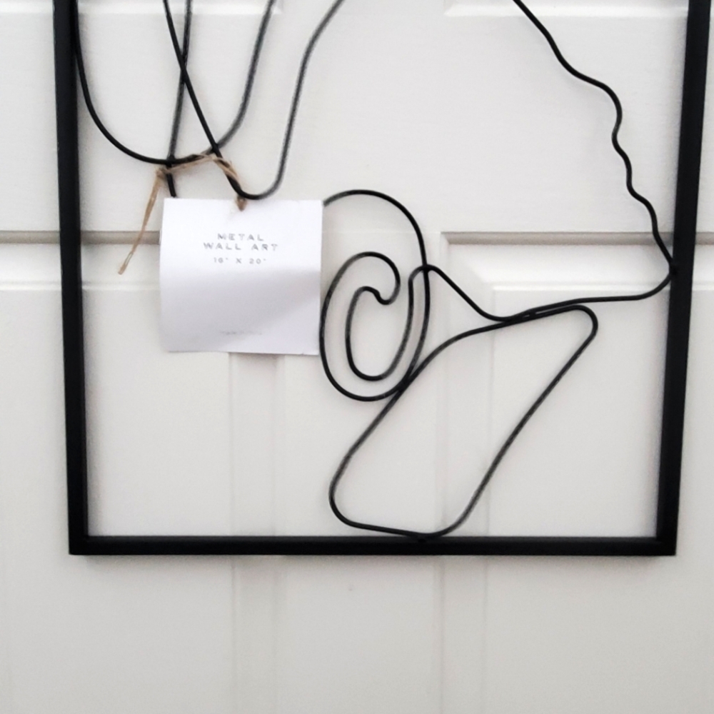 Metal Wire Wall Art Silhouette Facial Profile